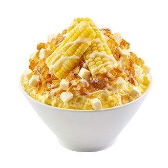 옥수수 크런치 눈꽃빙수